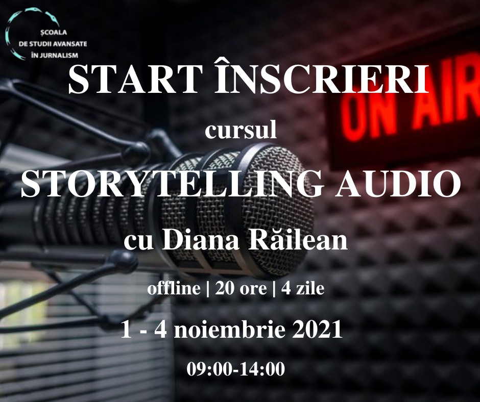 Școala de Studii Avansate în Jurnalism te invită la cursul Storytelling audio