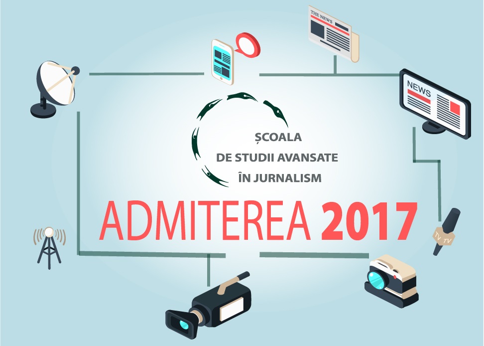 ADMITEREA 2017: Școala de Studii Avansate în Jurnalism anunță înscrierea candidaților pentru un nou an de studii